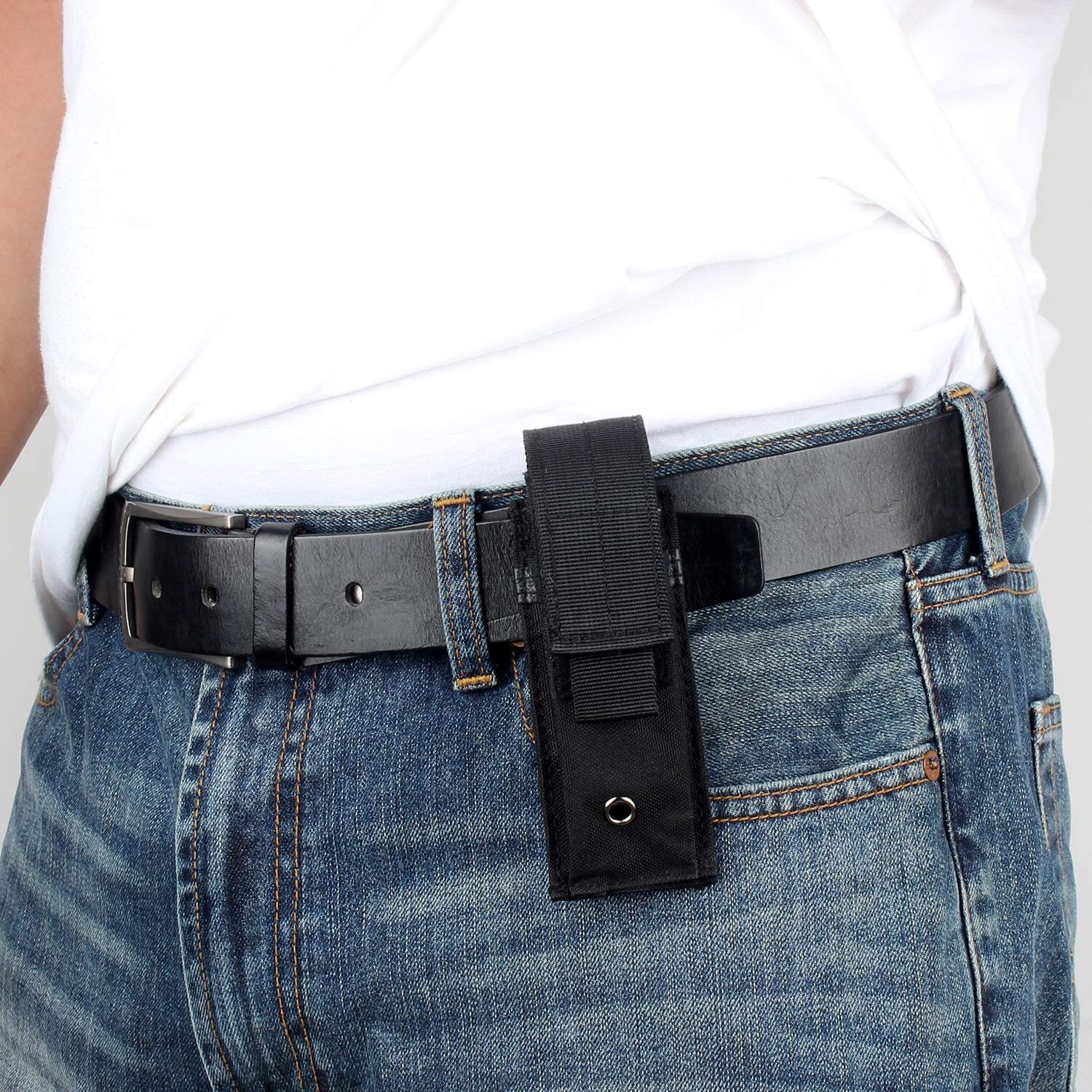 Tactical Knife Sheath Bag Molle Flashlight Holster Case Multi-Tool Nylon Pouch