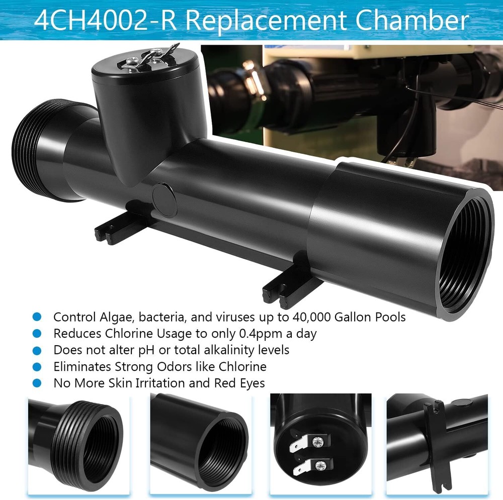 4CH4002R Power Ionizer Pool Replacement Chamber & 460304 Ionizer Transformer Kit