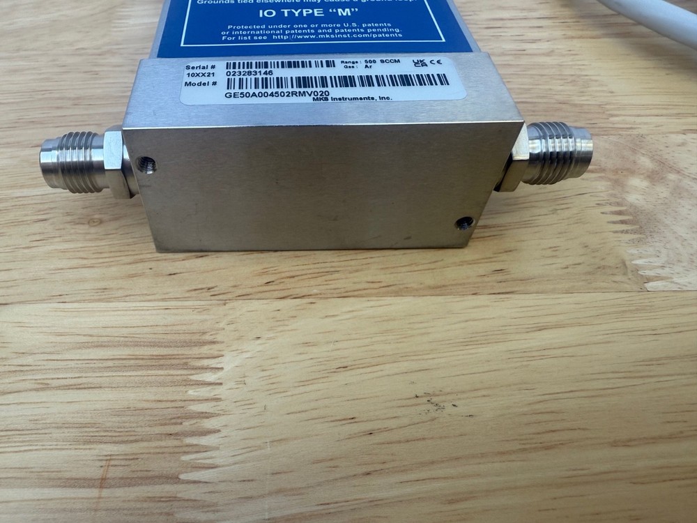 MKS GE50A004502RMV020 Mass Flow Controller 500 SCCM Ar + Cable