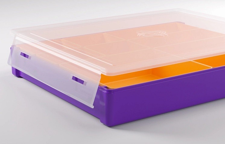 Gamegenic Token Silo (Purple and Orange) - Modular Token Storage Container