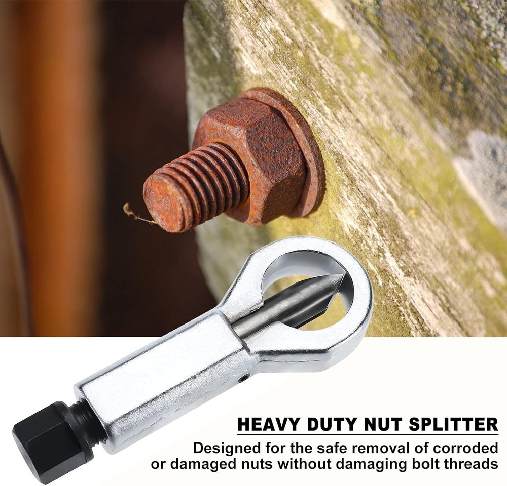 4PCS Nut Splitter Breaker 9-27mm Nut Remover Extractor Adjustable Cracker Tools