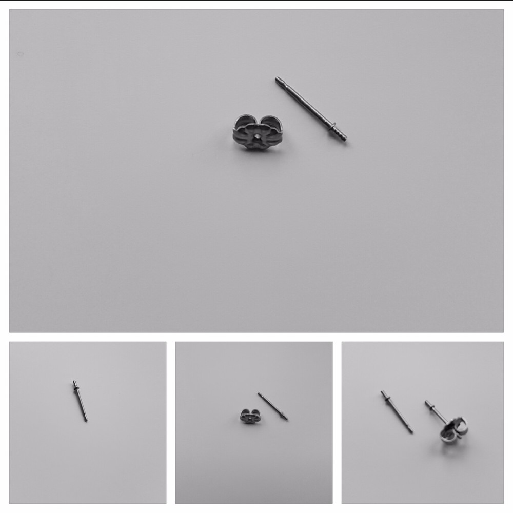 New Titanium Pegged Posts with Titanium Butterfly Back Hypoallergenic