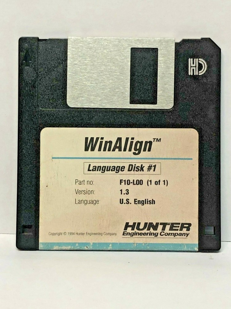 Hunter F10-L00 WinAlign Alignment Floppy Disk Software P-69