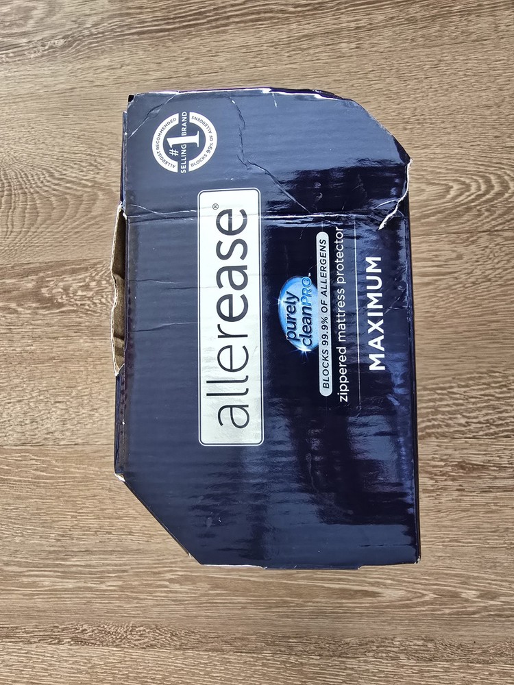Allerease Full Maximum Waterproof Allergy Bed Bug Mattress Protector White NEW