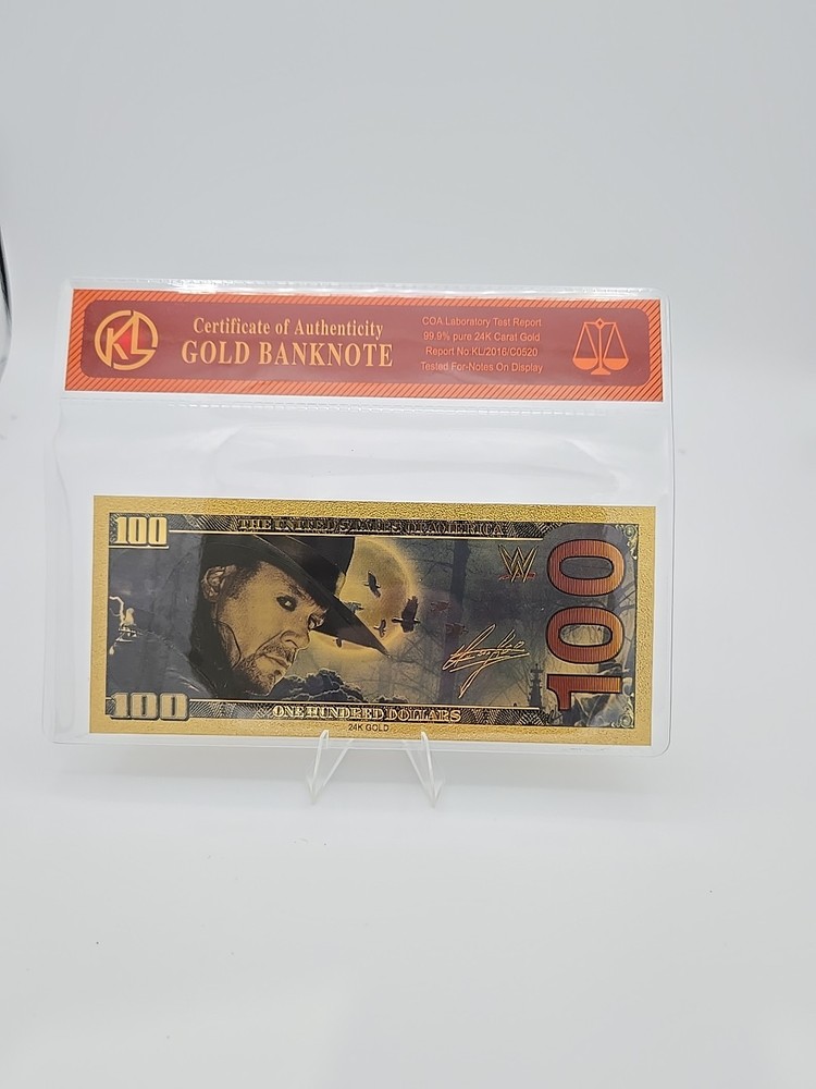 24k gold foil banknote Undertaker