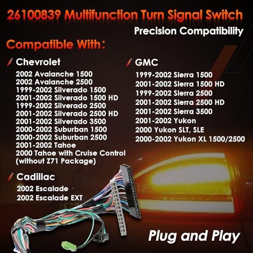 Multi-FunctionTurn Signal Switch | for 1999-2002 Chevy Silverado 26100839