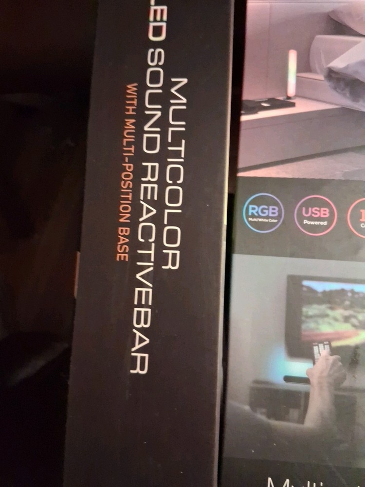 Multi-colored LED Sound Reactive Light Bar W/ Multi-position Base