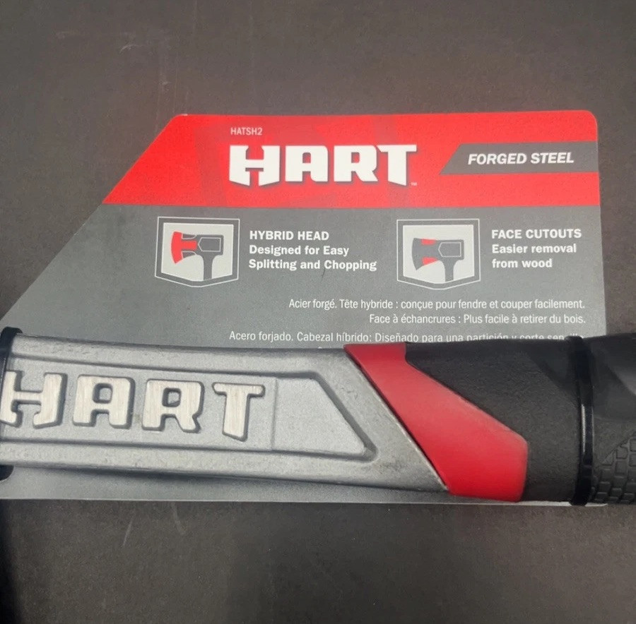 HART 14 Inch Forged Steel Hatchet with Face Cutouts