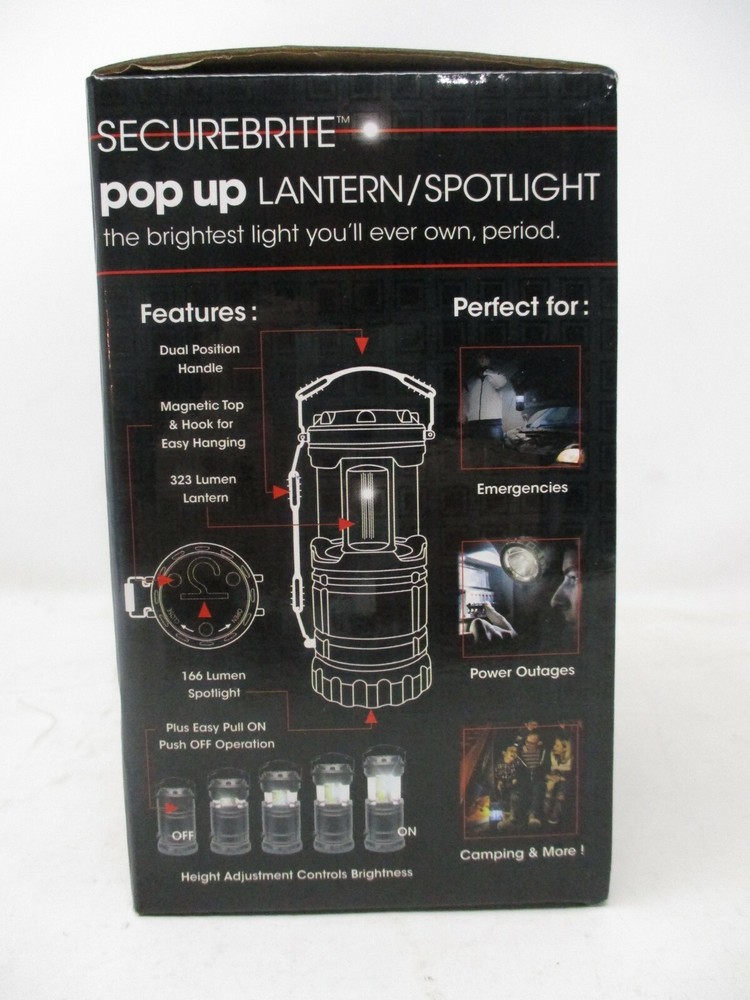 Securebrite Pop Up Lantern / Spotlight - Copper
