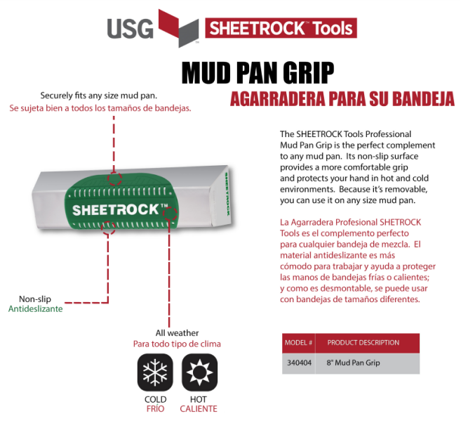 USG Mud Pan Grip 8"