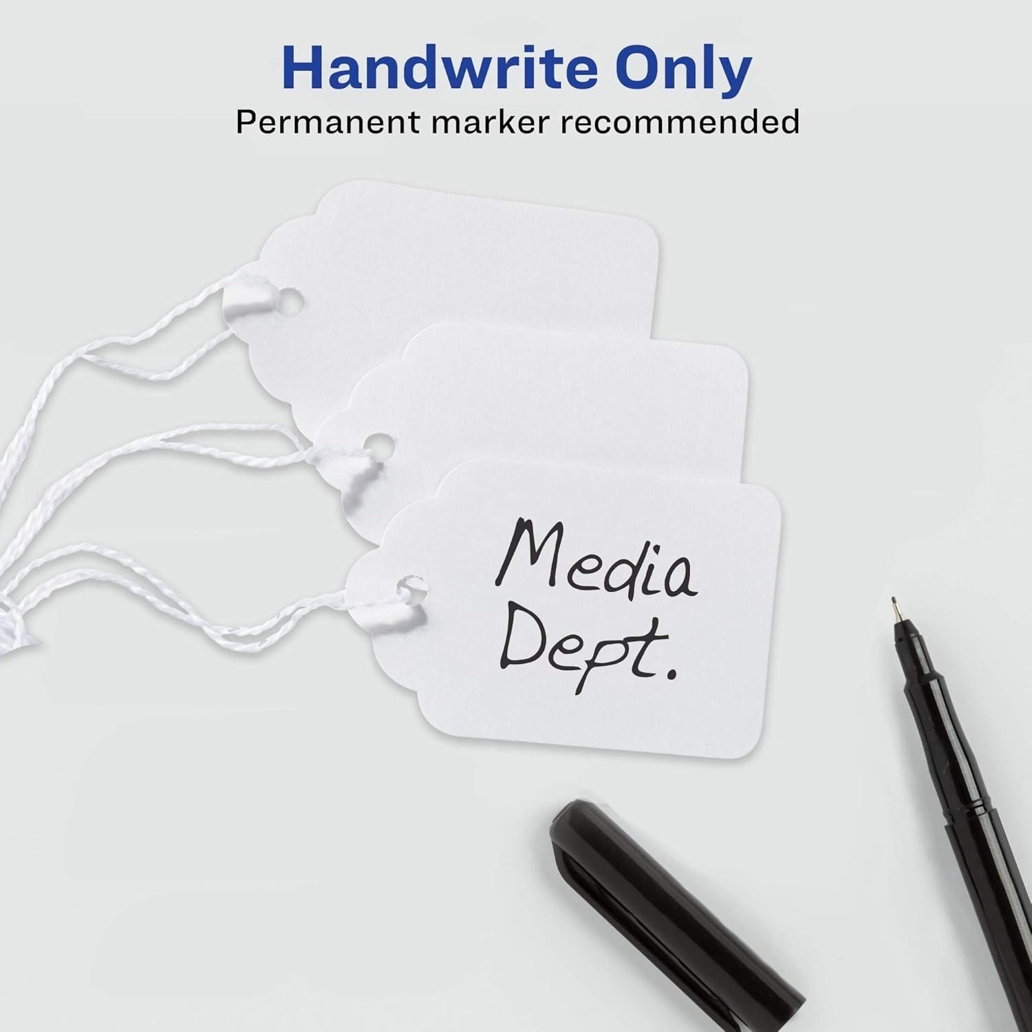 Avery Strung Marking Tags with String Attached, Gift Tags - Pack of 100