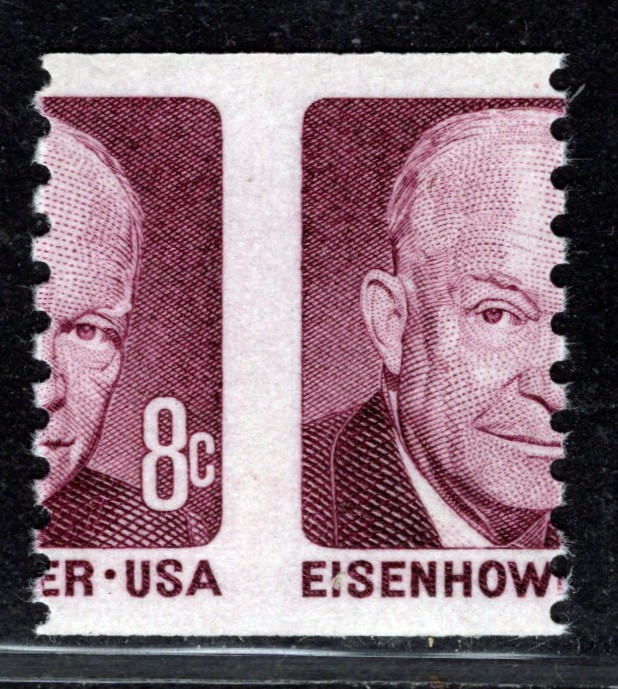 Perfectly Flawed MNH EFO Misperf Error SN 1402 - 8¢ Eisenhower