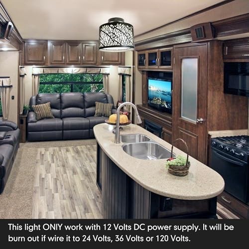 8-1/2'' LED RV Pendant Dining Table Geometric - Inspired Drum Ceiling Light