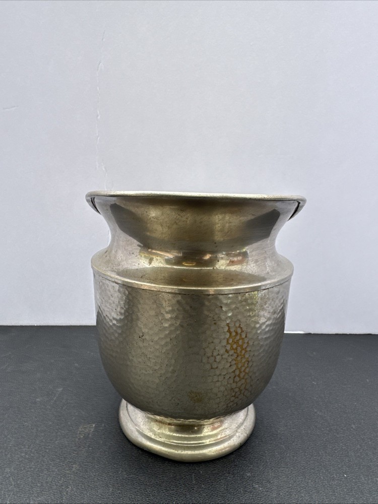 Vintage EPNS Hammered Silver Plate Creamer Pitcher Footed Handle