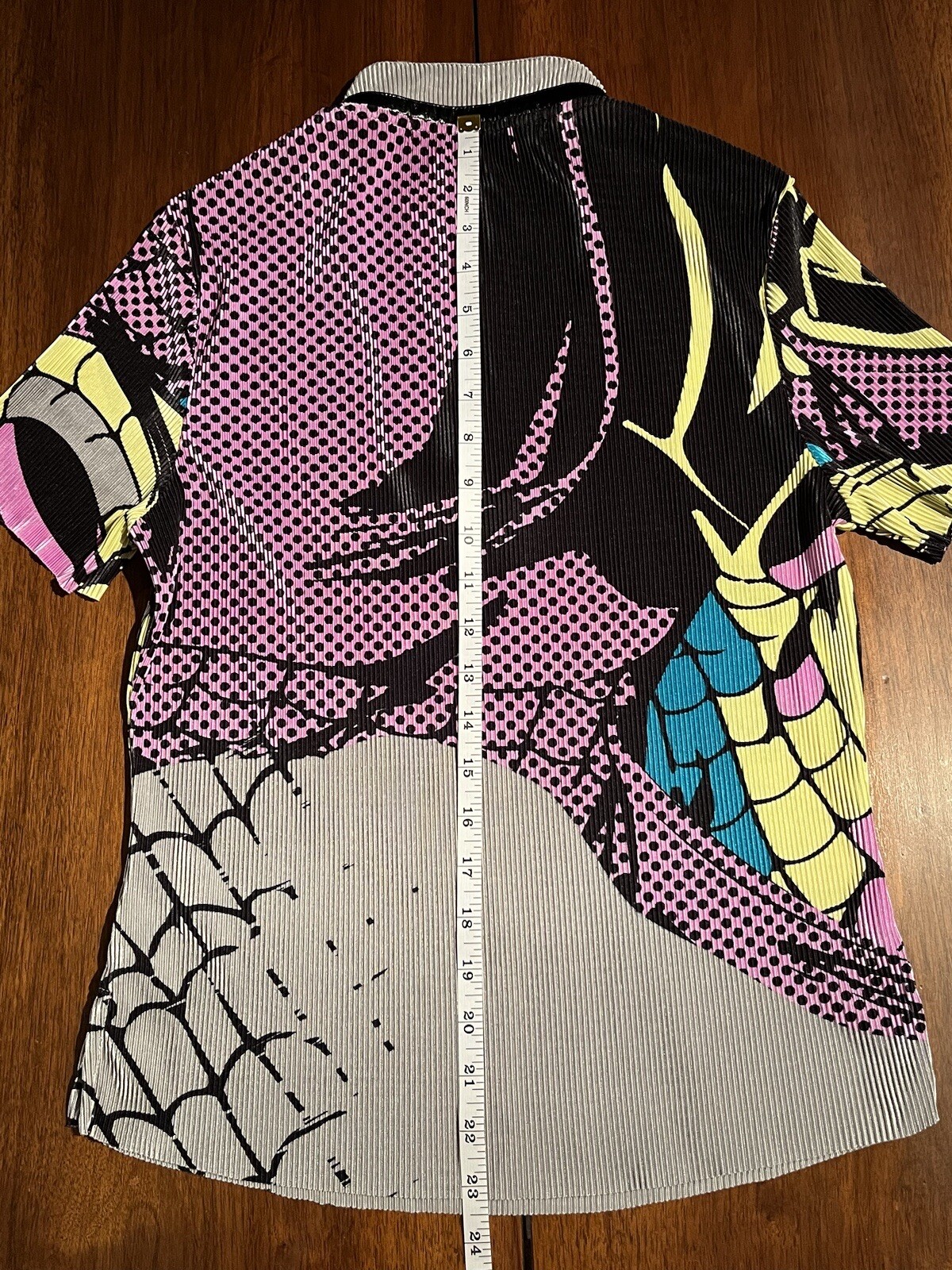 JAMIE SADOCK 1/4 Zip Short Sleeve Crinkle Ribbed Golf Top Shirt Size Small