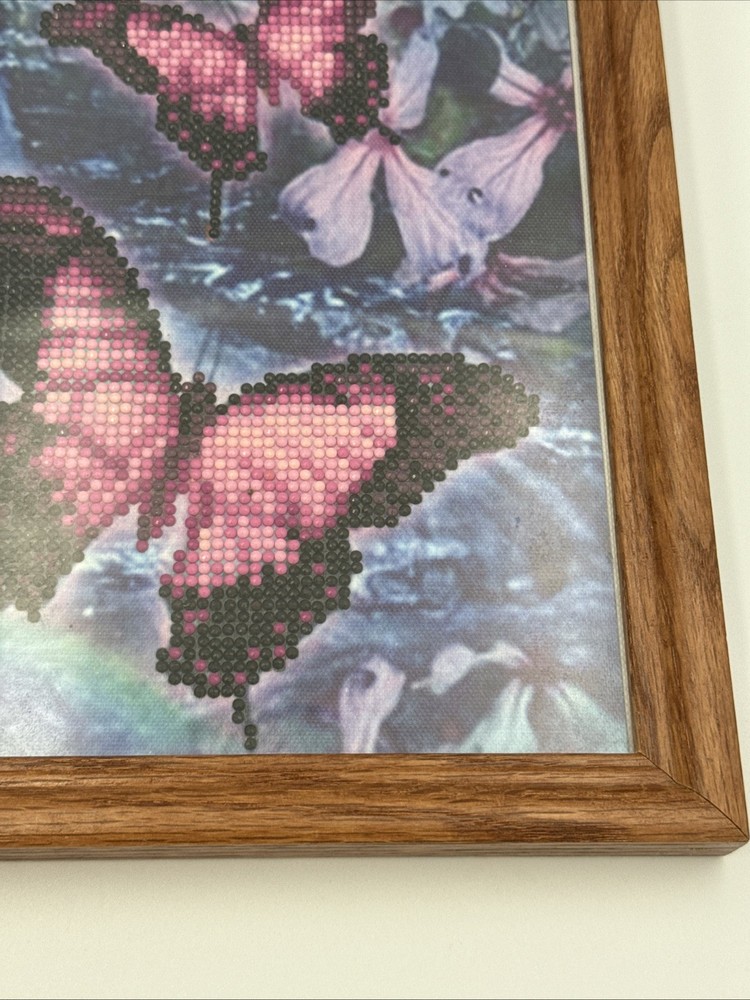 butterfly diamond Craft Picture Framed