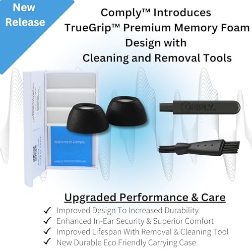 TrueGrip | Premium Memory Foam Replacement Assorted (S/M/L) True Grip Black