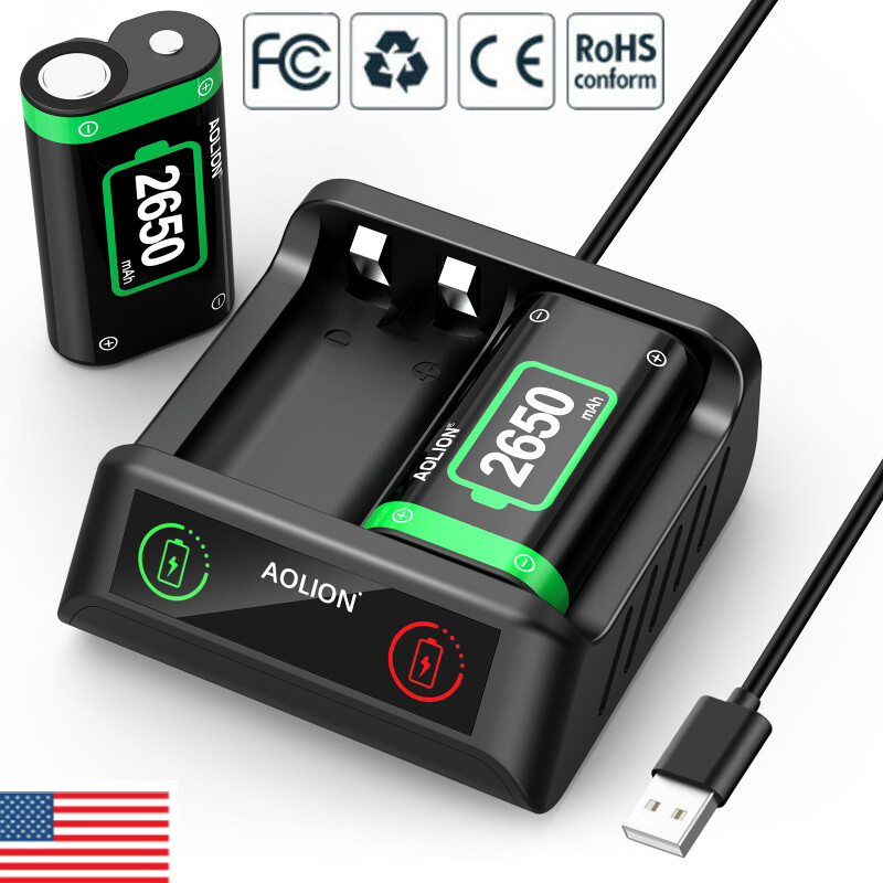 For XBOX ONE Controller Play Charging Dock + 2x Rechargeable Battery SHIP NOW