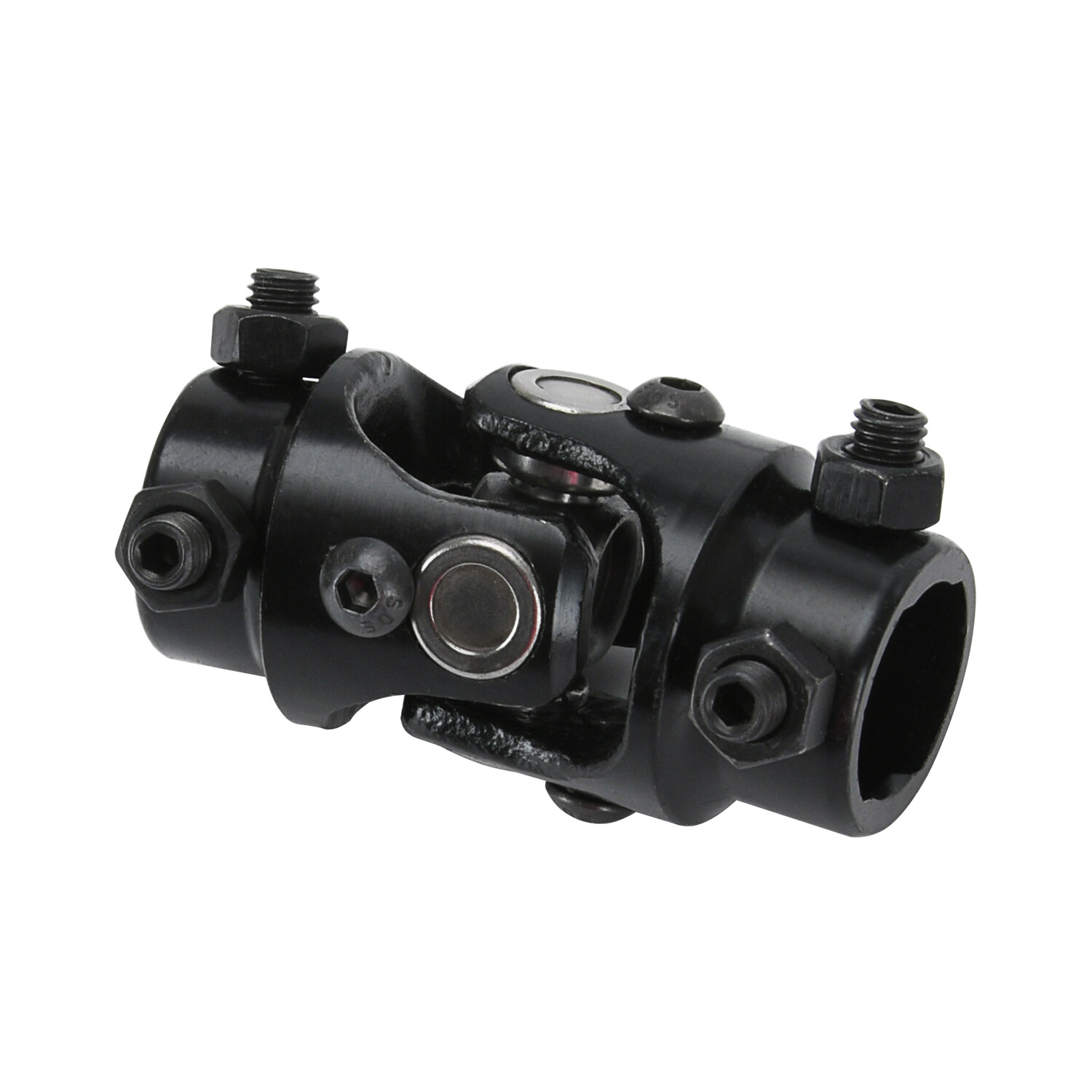 Steering Box Black U Joint 36" Steel Steering Shaft + 3/4" Support Bearing GM