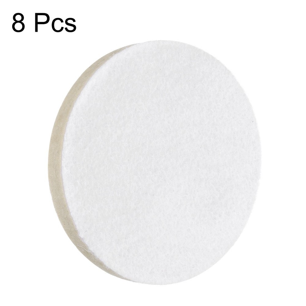3-Inch Wool Polishing Pad Hook and Loop Buffing Wheel 8Pcs