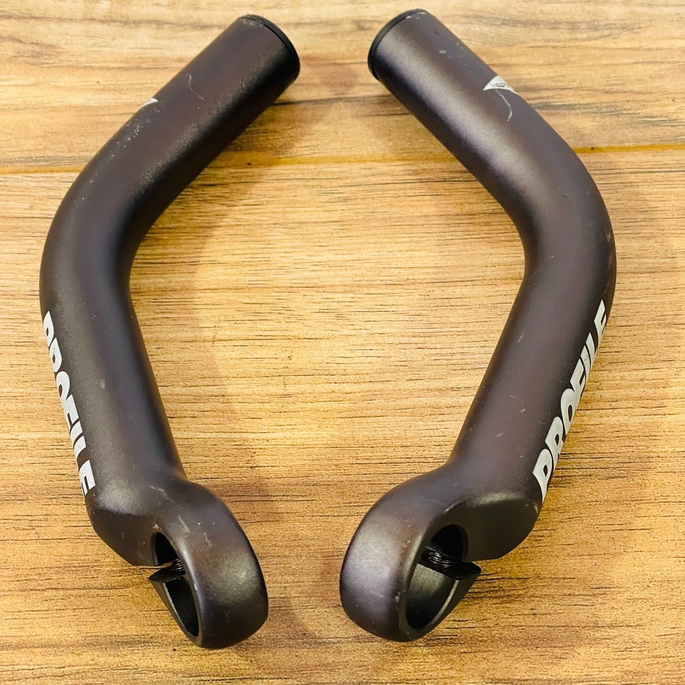 Profile Design Long Bend Gray Anodized Bar Ends