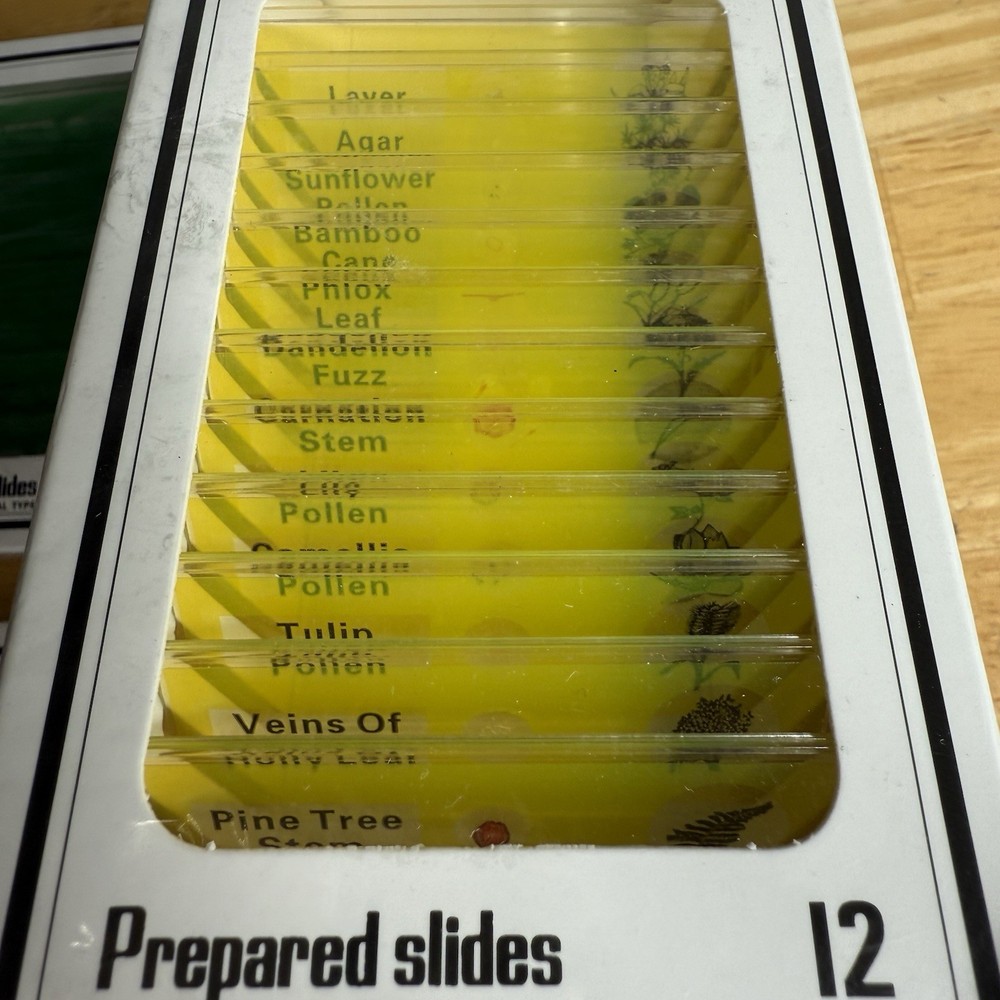 NEW (48) Lot Educational Type Prepared Microscope Slides - Plastic - DIY-Science