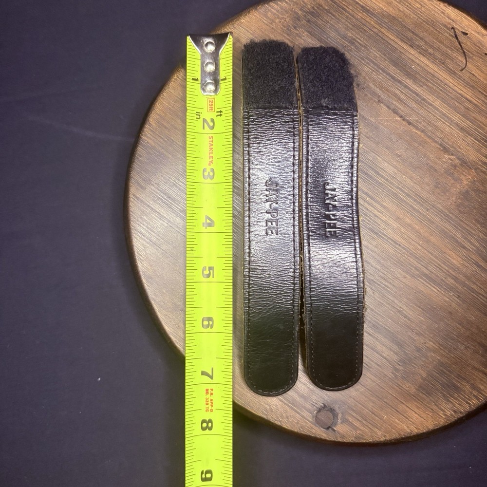Jay-Pee Leather Belt Keeper - 2 Pack Hook & Loop Closure High Gloss 1"x 7.5"