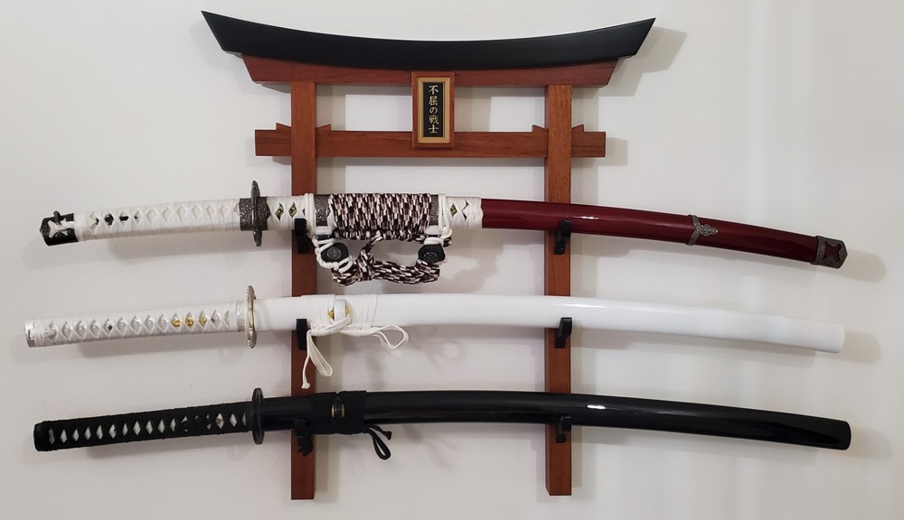 Tori Gate Samurai Sword Wall Mount Stand