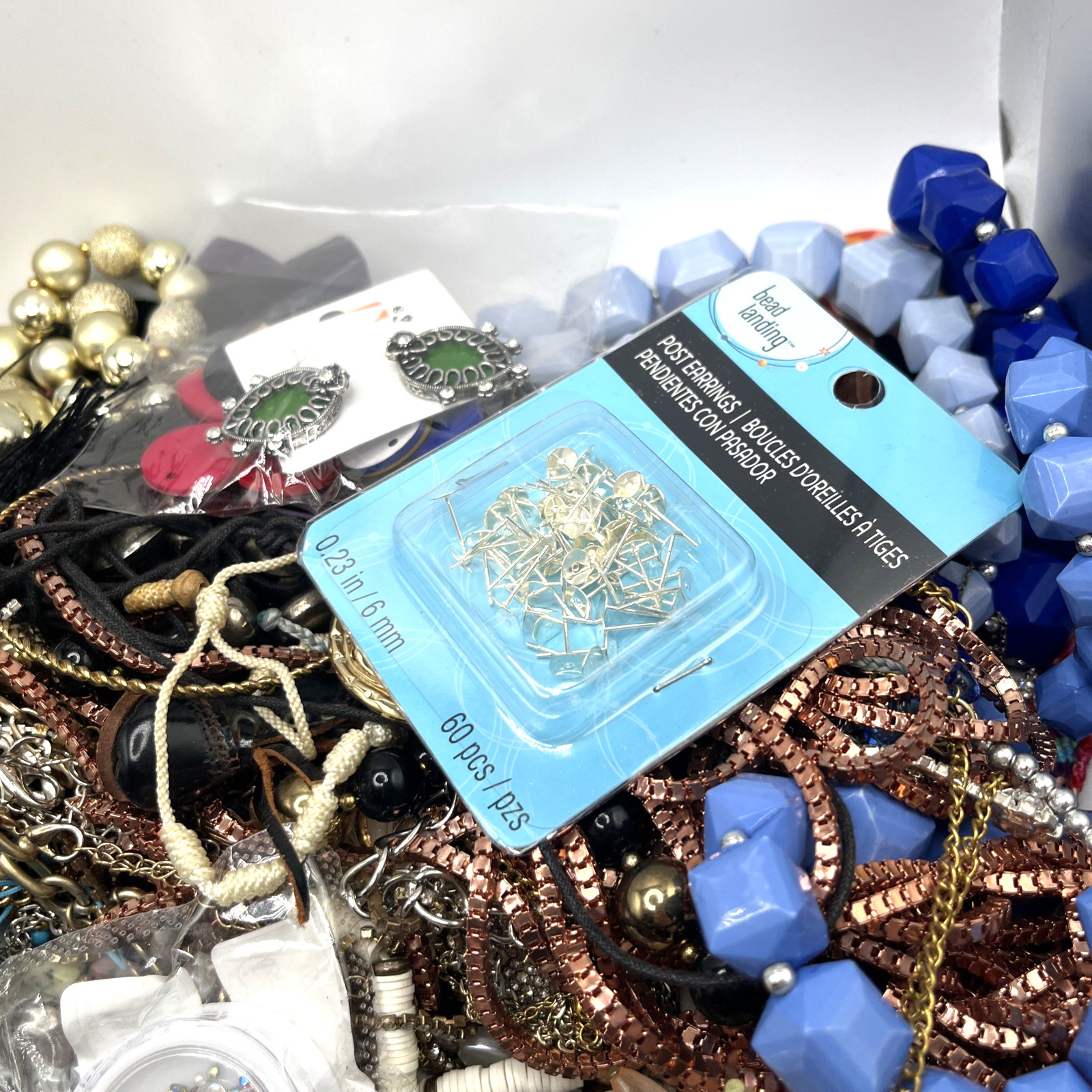 5+ Lb Jewelry Craft Lot Broken Junk Repurpose Upcycle - Vintage To Now