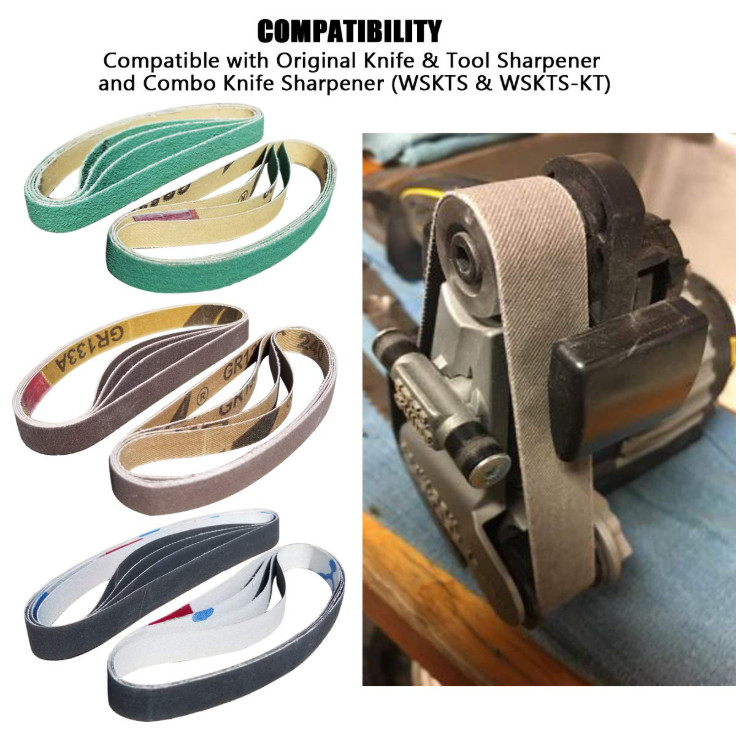 24 Pcs 1/2" x 12" Replacement Belt Kit for Work Sharp Original Knife & Tool...