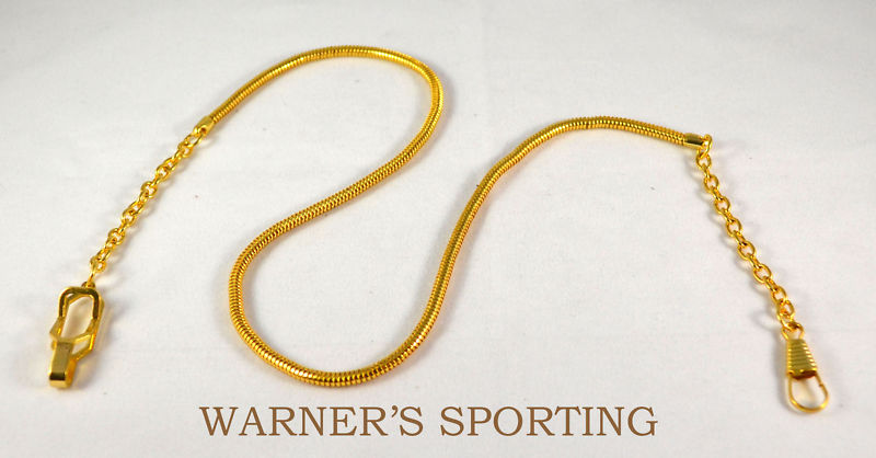 WARNER WHISTLE SNAKE CHAIN EPAULET CLIP GOLD PLATED 20” UNIFORM