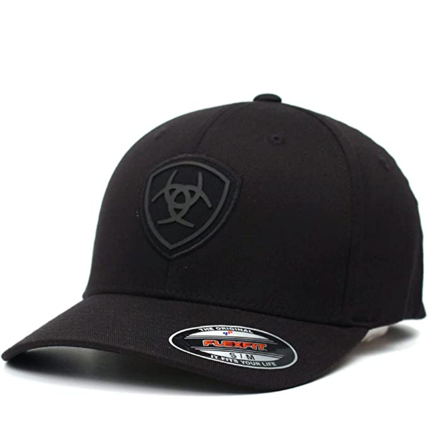 Ariat Shield Patch Logo Flex Fit Fabric Cap Hat for Men