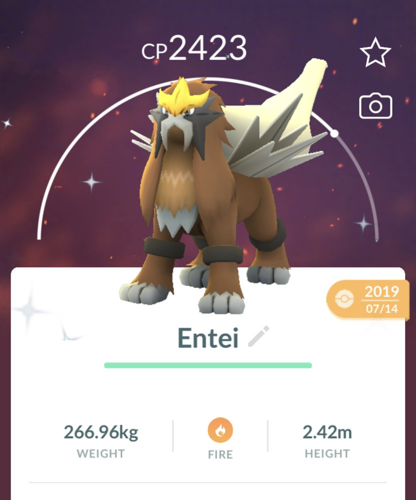 Shiny Entei - MlNl P T C- Read Description