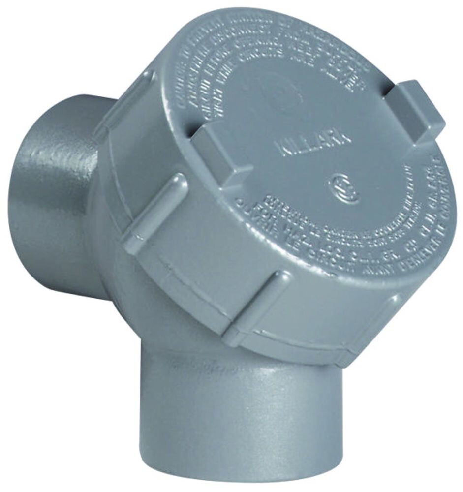 Killark Y-1M, Exp Proof Conduit Elbow, Cap Elbow 1/2In Fe, 1 PC