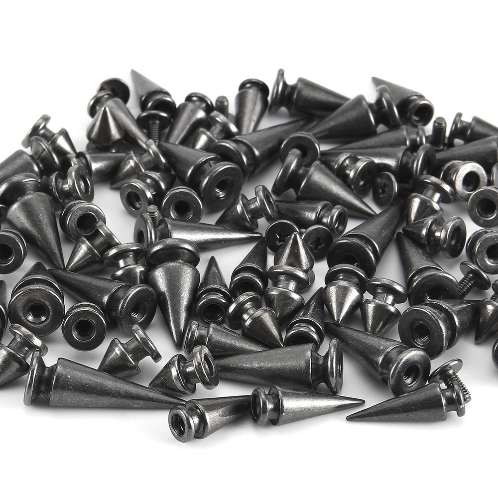 70 Sets Mixed Shape Spikes Assorted Sizes Screw Back Bullet Studs Clothing