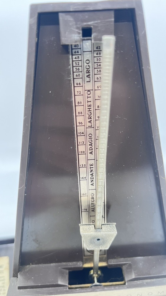 Vintage SETH THOMAS Metronome Conductor Model E500-000 Missing Wind Key Untested