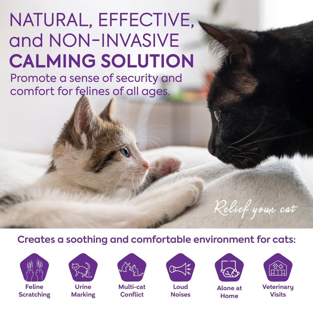 Cat Calming Diffuser Refills: Pheromone Refill for Cats, Long-Lasting 6-Month...