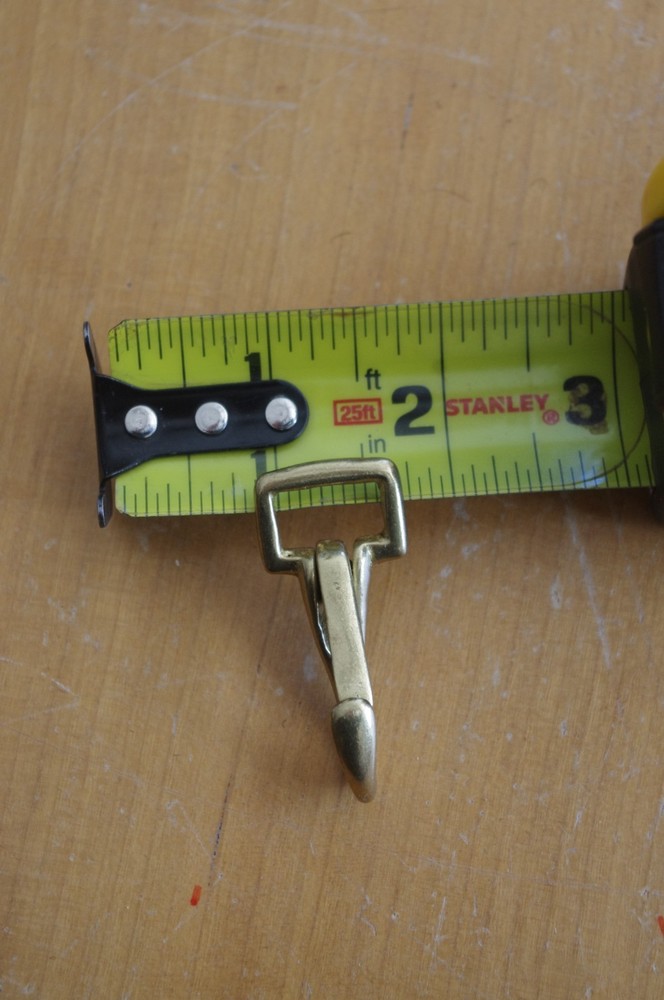 1/2" solid brass bridle snaps pair new