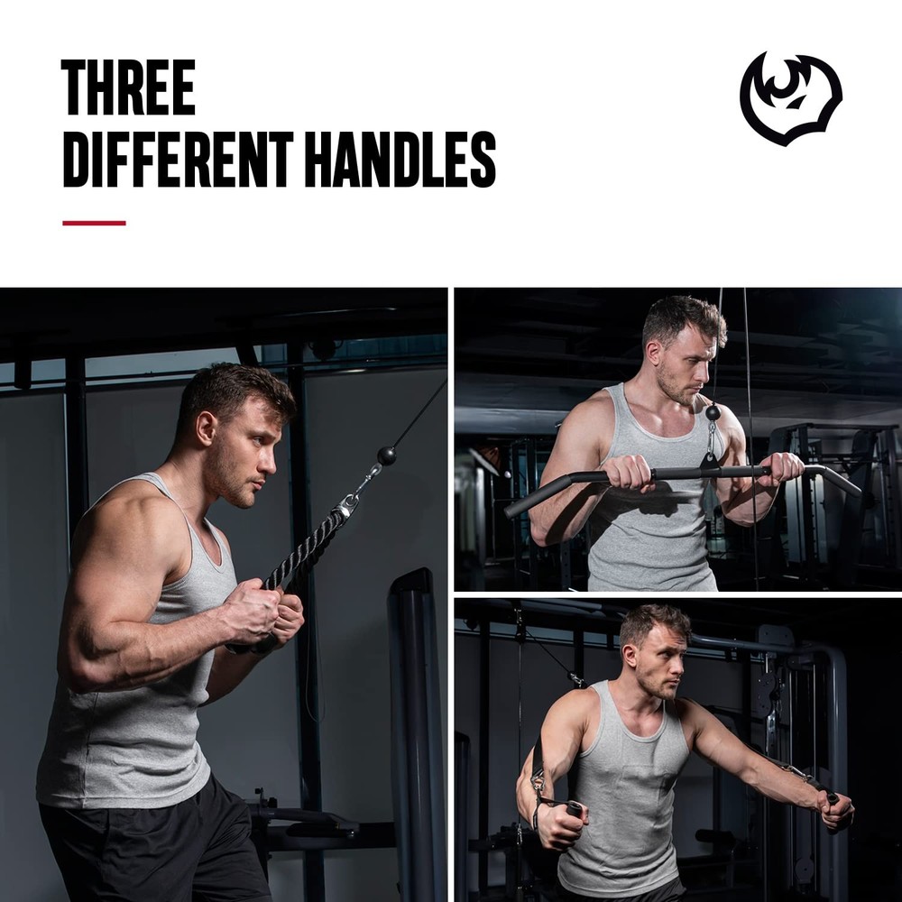 Pulley System Gym, Cable Weight Pulley System for Gym LAT Pulldown, Biceps Cu...