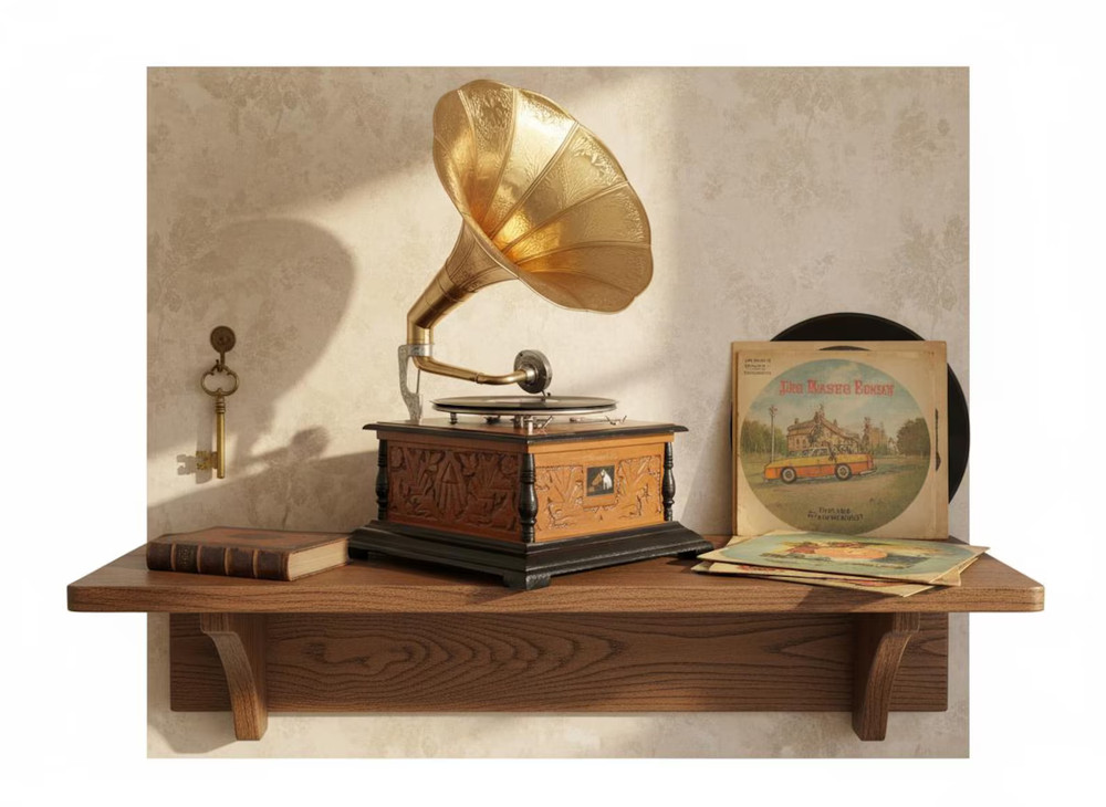 HMV Gramophone Fully Functional Working Phonograph, win-up record player
