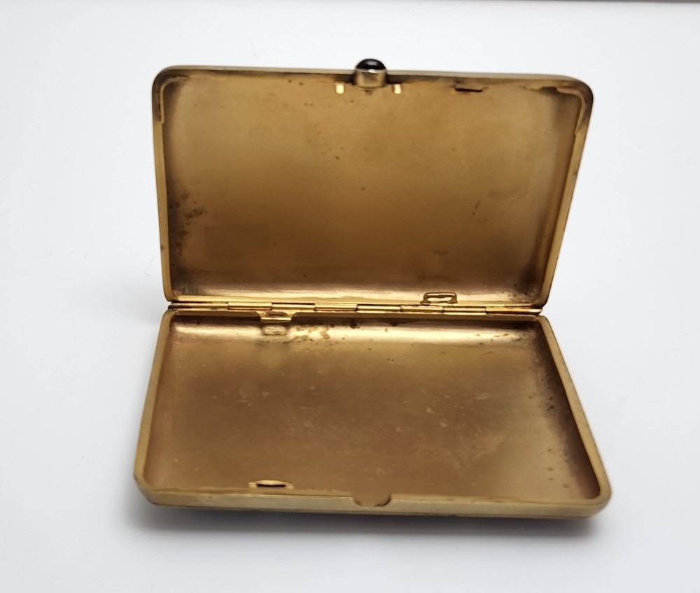 Antique Russian Enamel Imperial Guilded Silver Cigarette Case