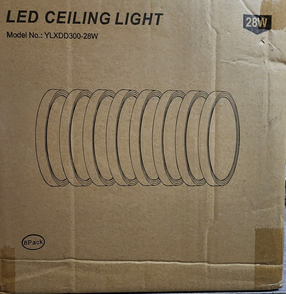 Flush Mount LED Ceiling Light Round Surface Mount Blue Sky Clouds Light, 8 Pack