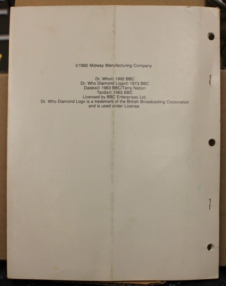 Dr. Who Pinball WPC Schematic Manual - Bally