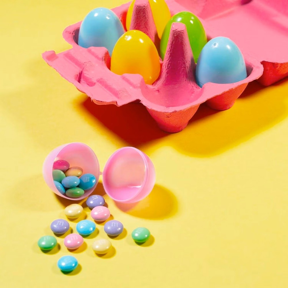 M&M's Milk Chocolate Assorted Pastel Easter Candy Bulk Jar 62 oz