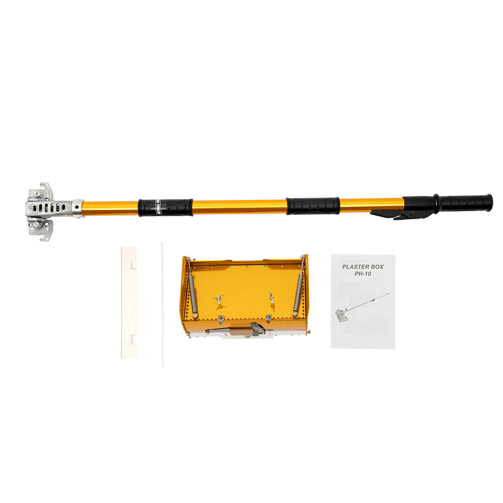 10" Drywall Taping Tools Flat Finishing Box Set w/ Extendable Handle