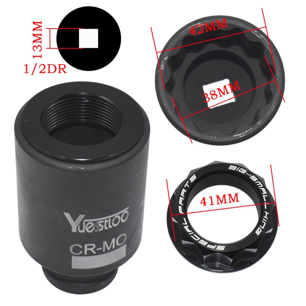 Yuesstloo 41mm Rear Wheel Axle Nut Socket Tool, Compatible with Ducati
