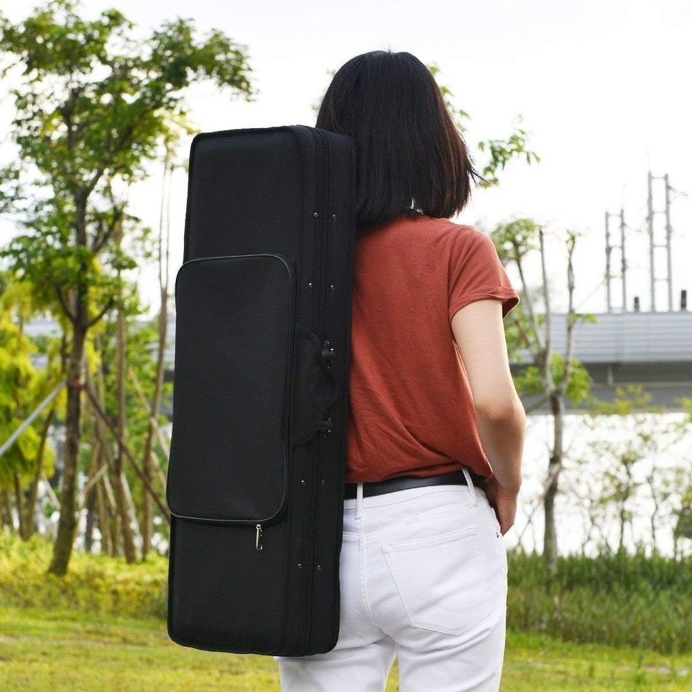 4/4 Full Size Violin Case - Stylish Waterproof Hard Shell with Backpack Straps