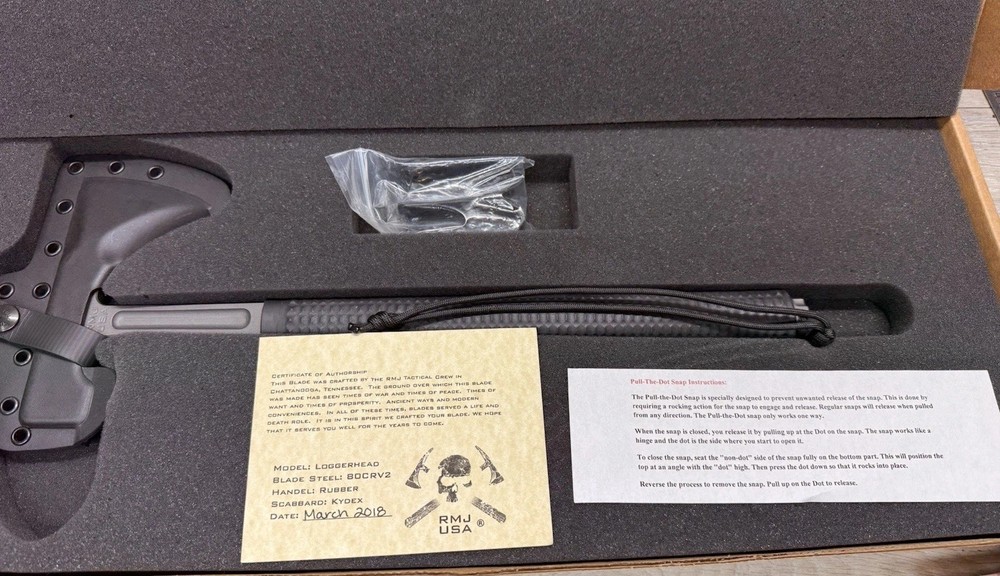 RMJ Loggerhead L15 Tomahawk - Complete With COA & Orig. Box - New Never Used