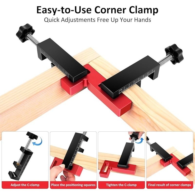 Woodworking Corner Clamps 90 Degree Right Angle Tool Set DIY Projects Frames