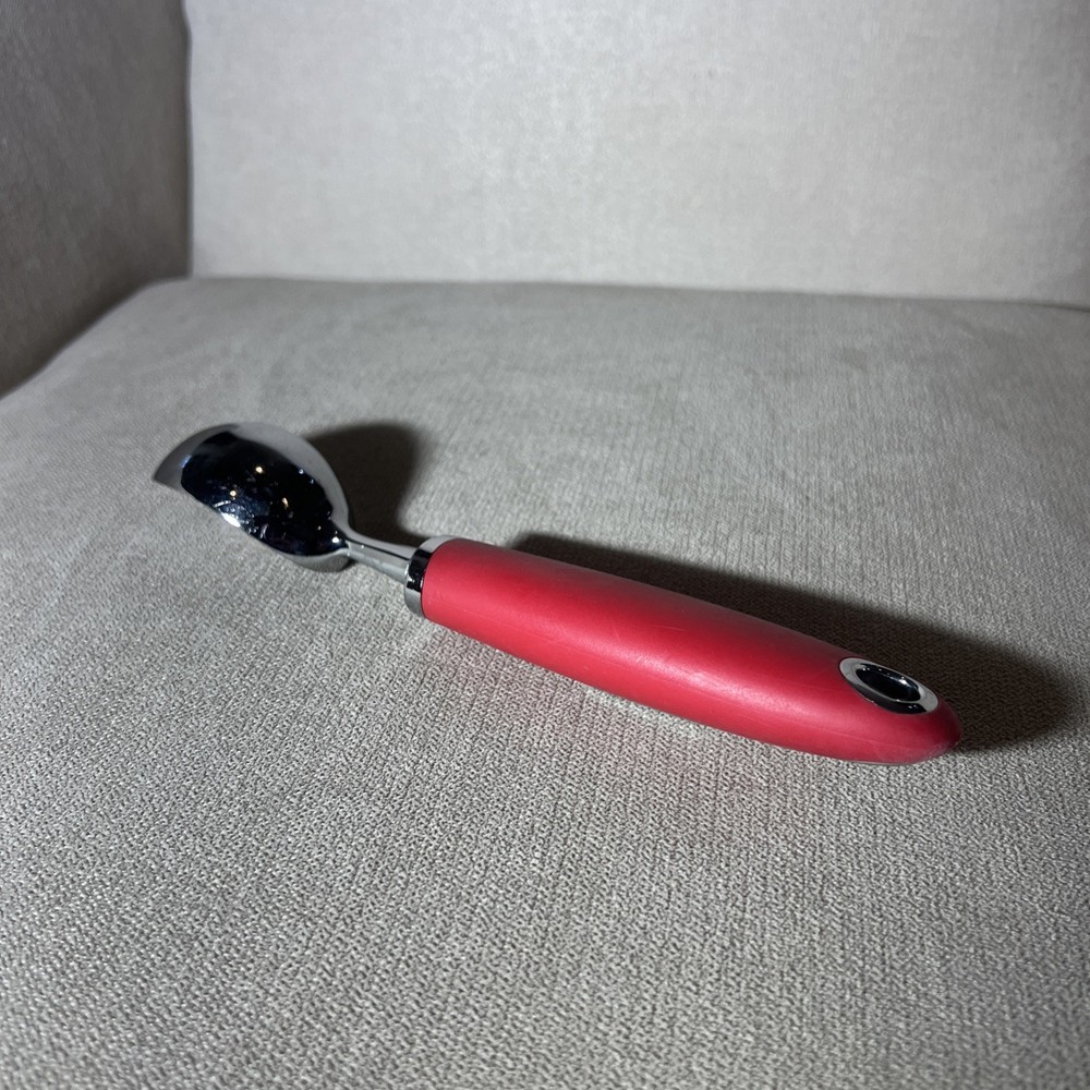Farberware Ice Cream Scoop Red Thick Handle Stainless